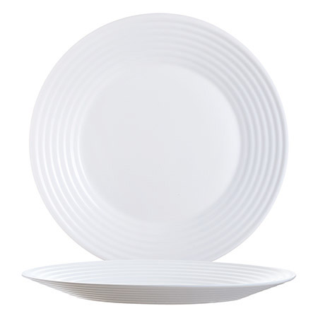 Teller flach, 25cm, Stairo Uni weiß