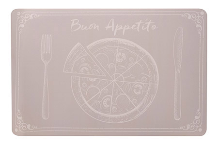 Platzmatte Pizza, beige, Kunststoff