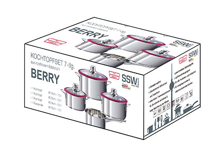 Topfset BERRY 4-teilig, Edelstahl rostfrei