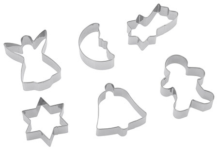 Ausstechformen-Set Weihnachten, 6 Stück/Set
