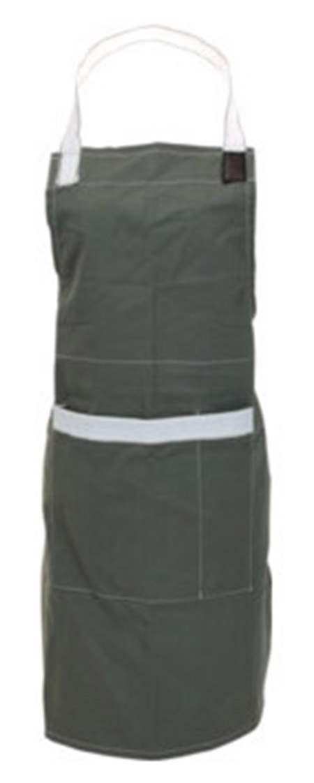 Latzschürze, grün, 84cm x 60cm, Tasche und