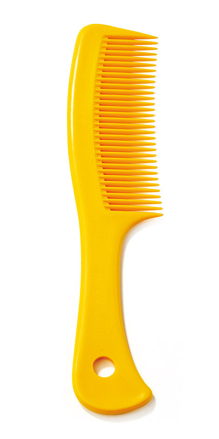 Griffkamm m. Loch, 19cm, gelb, PP