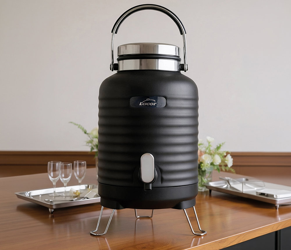 Getränkespender BUFFET, 5L, schwarz, Edelstahl