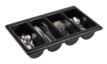 Besteckbehälter 4 Mulden, schwarz
