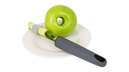 Fruchtentkerner grau, 20cm, mit Kunststoffgriff