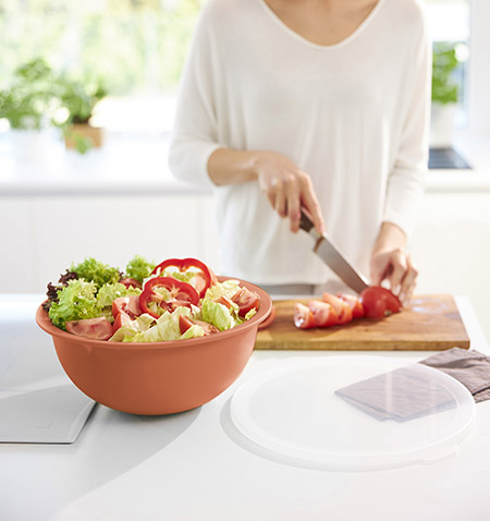 Salatschüssel mit Deckel 8L, Coral clay, Caruba