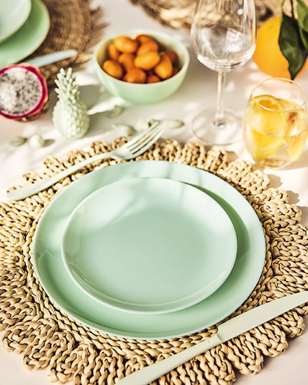 Dessertteller paradise green, 19cm, ohne Fahne