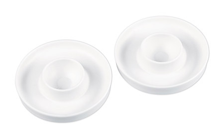 Eierbecher 2er-Set, Ø 10cm, weiß, PP