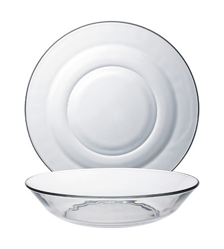 Teller tief, 21cm, Lys transparent