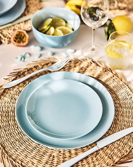 Dessertteller paradise blue, 19cm, ohne Fahne