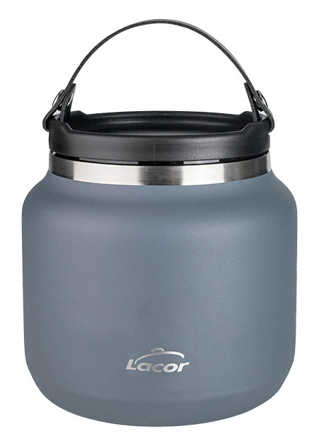 Thermospeisebehälter 0,7L, blau, PP Deckel schwarz