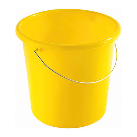 Haushaltseimer gelb, 10Ltr. mit Metallbügel