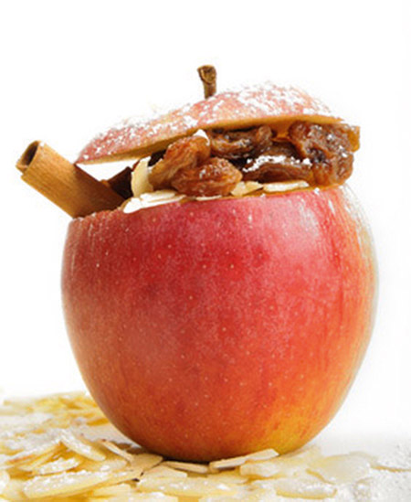 Roter Bratapfel-Tee- Filterkette