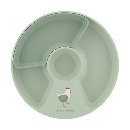 Lernteller mit Unterteilung Ø 20cm, Farm grün
