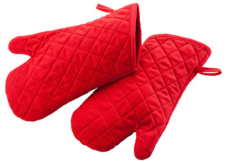 Backhandschuhe rot, 32cm, Paar