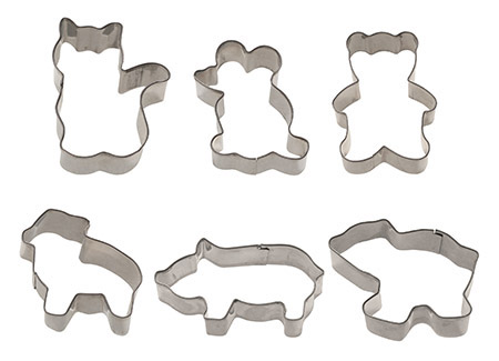 Ausstechformen Tiere, 6 Stück/Set