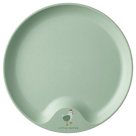 Kinderteller Ø 22cm, Farm grün, Dekor Huhn