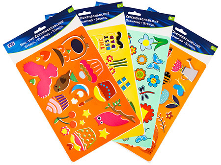 Zeichenschablonen 4er Pack, MIX 18x26cm