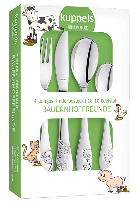 Kinderbesteck-Set 4-tlg. Bauernhoffreunde