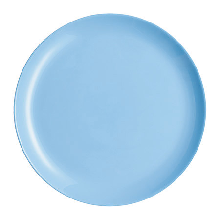 Teller flach light blue, 25cm, ohne Fahne