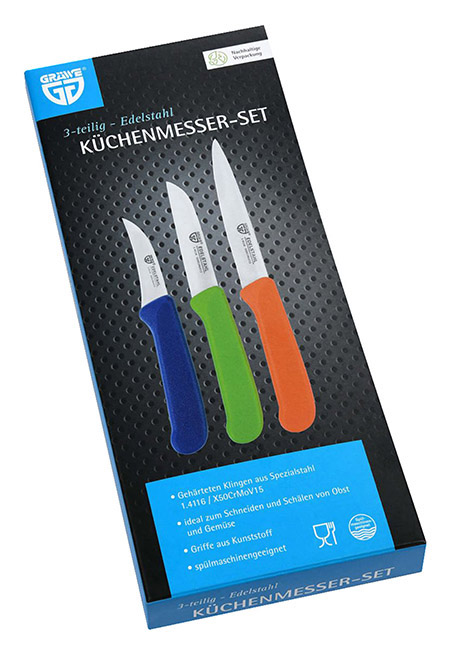 Küchenmesser-Set 3-teilig im Geschenkkarton