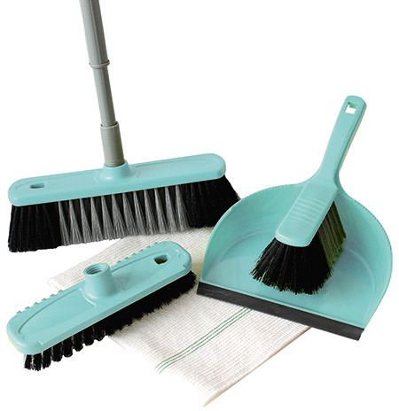 Kehr-Set, farbig gemischt, 6-teilig, Kunststoff,