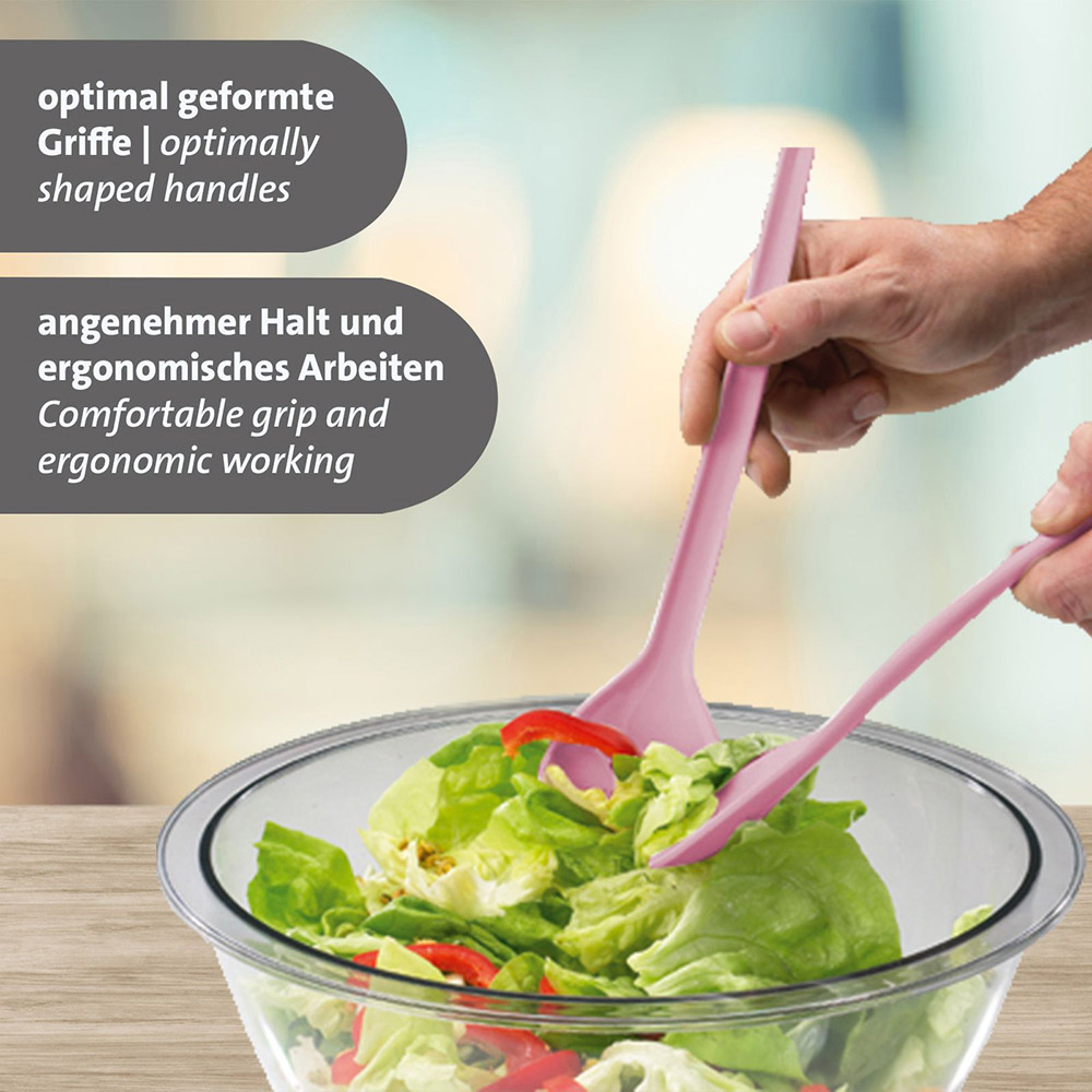 Salatbesteck-Set 2-teilig, altrosa, Länge 26cm,