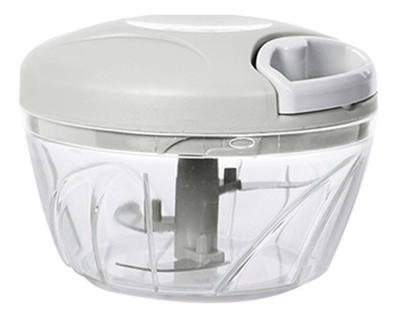 Gemüsehacker/Zwiebelschneider taupe, mit Kordelzug