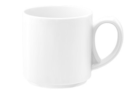 Henkelbecher mit Schutzsteg 28cl, Community weiß