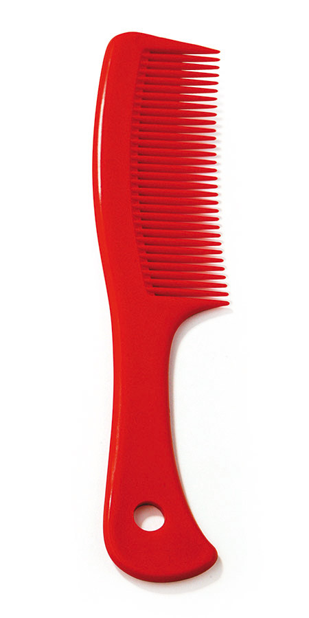 Griffkamm m. Loch, 19cm, rot, PP