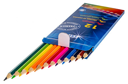 Buntstifte 12er Packung, hexagonal