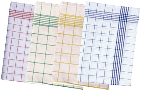 Halbleinen-Geschirrtuch, kariert, 200g/m²