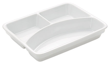 Menüschale 3-fach Einteilung, 23,5x17,5x4,5 cm