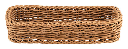 Besteckkorb lang, braun, 27 x 10 x H 5cm,