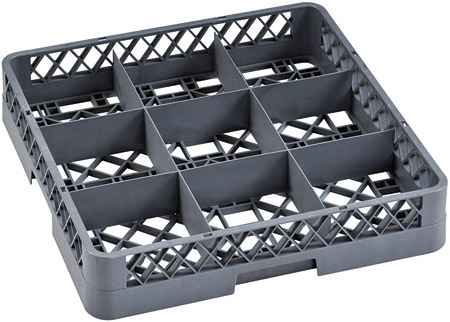 Gläserkorb PP für Spülmaschine, mit 9 Einteilungen