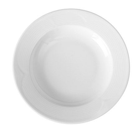 Teller tief 21,5cm, SATURN, Porzellan weiß