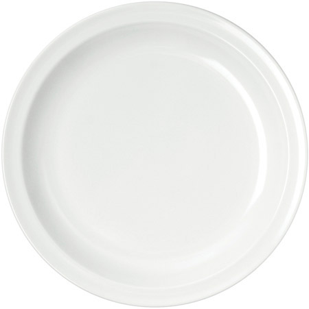 Teller flach, 23,5cm, weiß, Melamin
