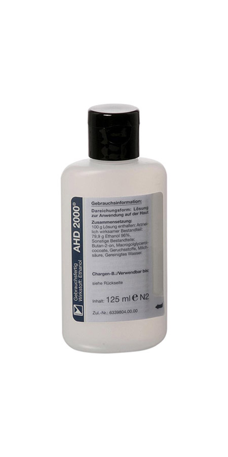 Hände-/Hautdesinfektion AHD 2000, 125ml Flasche,