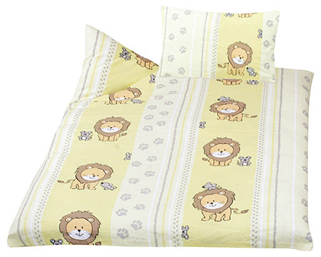 Kinderbettwäsche Löwe beige