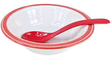 Salat-/Servierlöffel, cherry-rot, 23,5cm, SAN