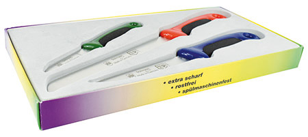 Messerset Bicolor 3-teilig, extra scharf,