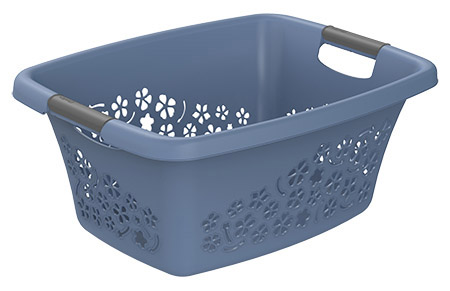 Wäschekorb Flowers 25L, horizon blue, Rotho