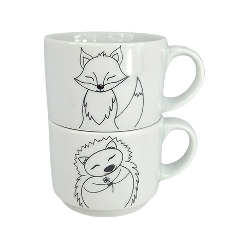 Obertasse 18cl, Motiv Igel, Waldbande