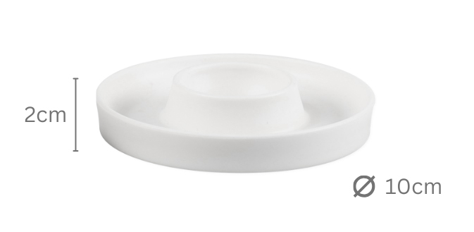 Eierbecher 2er-Set, Ø 10cm, weiß, PP