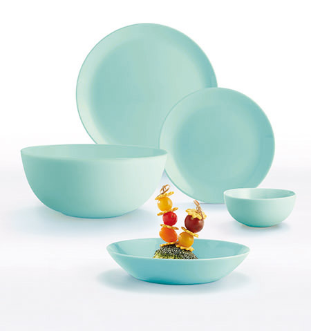 Teller flach light turquoise, 25cm, ohne Fahne