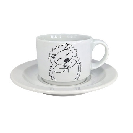 Obertasse 18cl, Motiv Igel, Waldbande