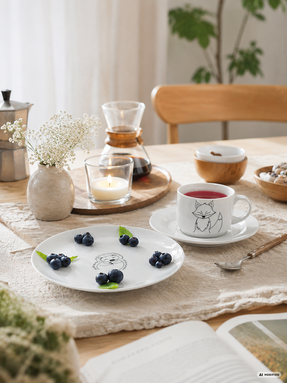 Dessertteller Ø19cm, Motiv Igel, Waldbande