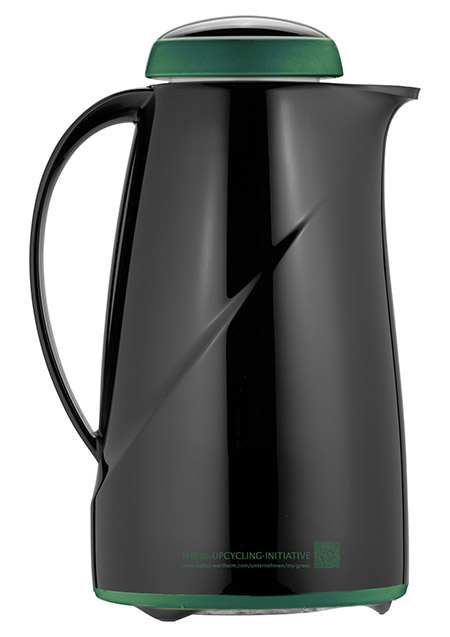 Isolierkanne 1L, Green Wave schwarz, helios