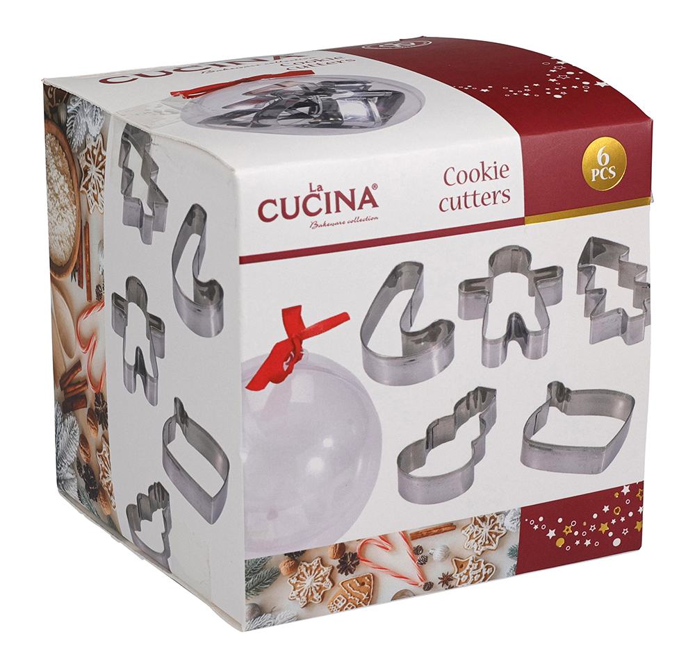 Ausstechformen, Set 6-teilig, im Geschenkkarton