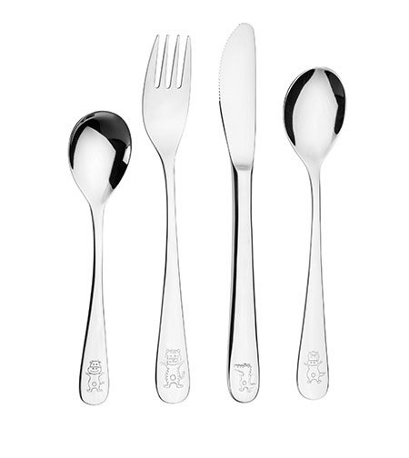 Kinderbesteck ZOO, Chromstahl,